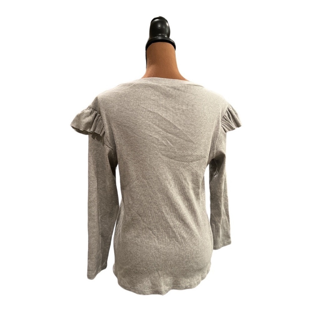 Veronica Beard Jeans Gray Knit Shirt Size Large #B34 - Picture 3 of 4